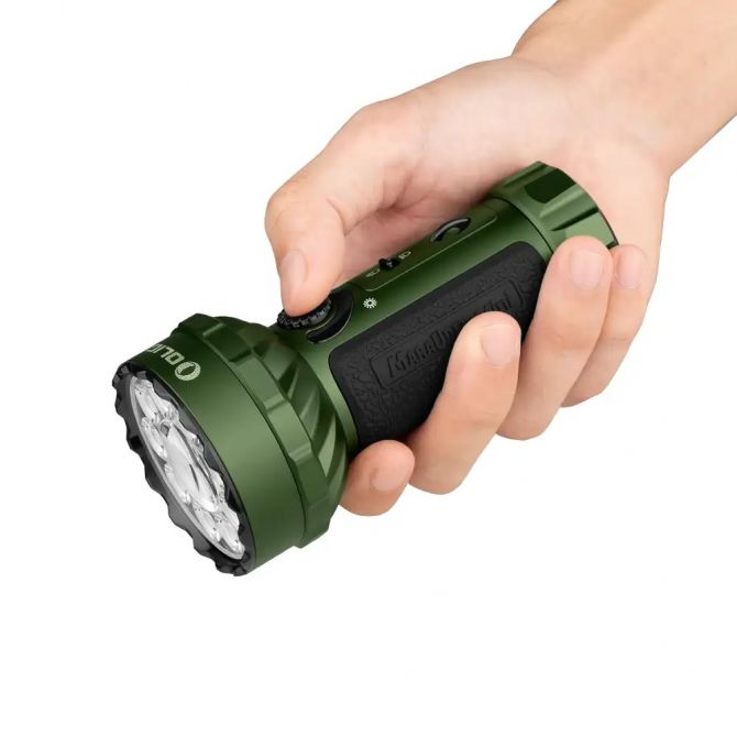 7000 Lumen Rechargeable Waterproof LED Flashlight with Battery Bank