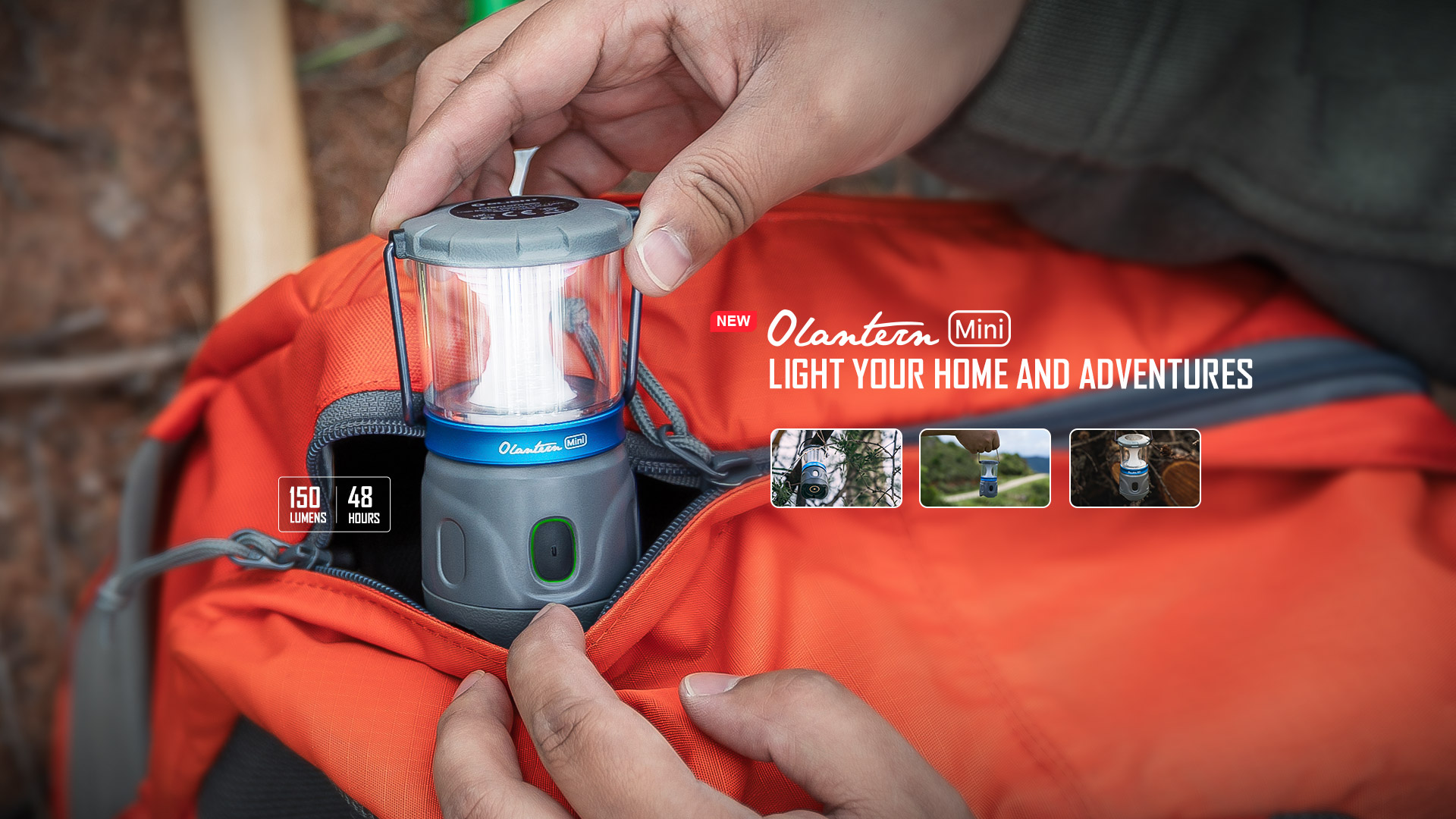Olight OLantern Mini 150 Lumen Camping Lantern (USB Magnetic Rechargeable)  (Jet Black)